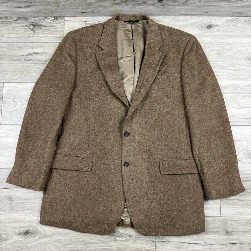Jos A Bank‎ Jacket Brown 100% Camelhair Sport Coat Blazer 46L Heavy Winter Warm